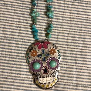 Rockabilly Sugar Skull Necklace